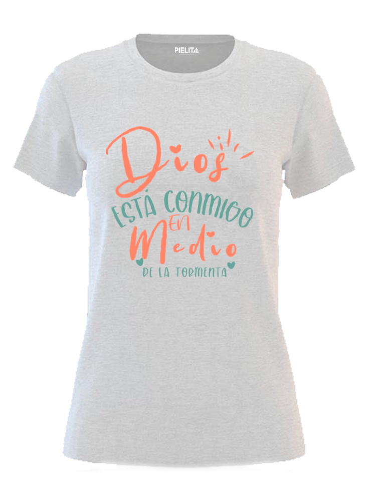 Blusa Dios esta conmigo en medio de la tormenta