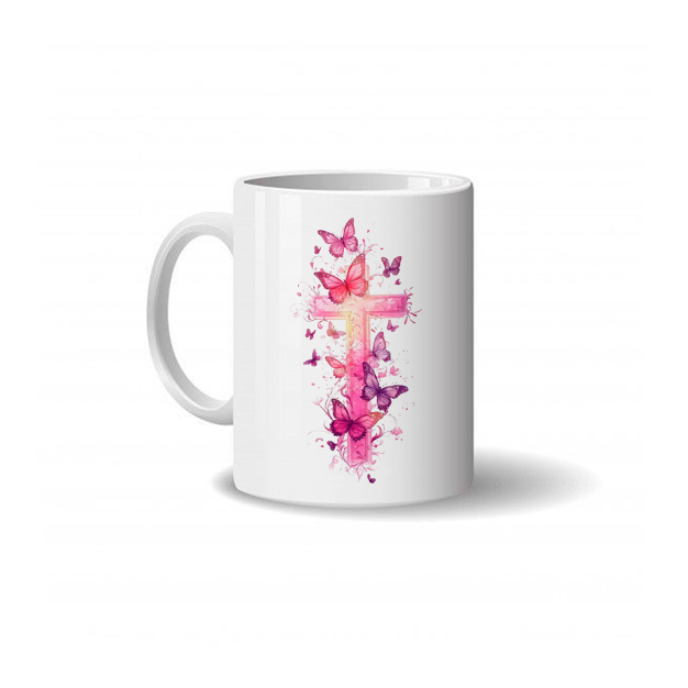 Tazas cruz rosa