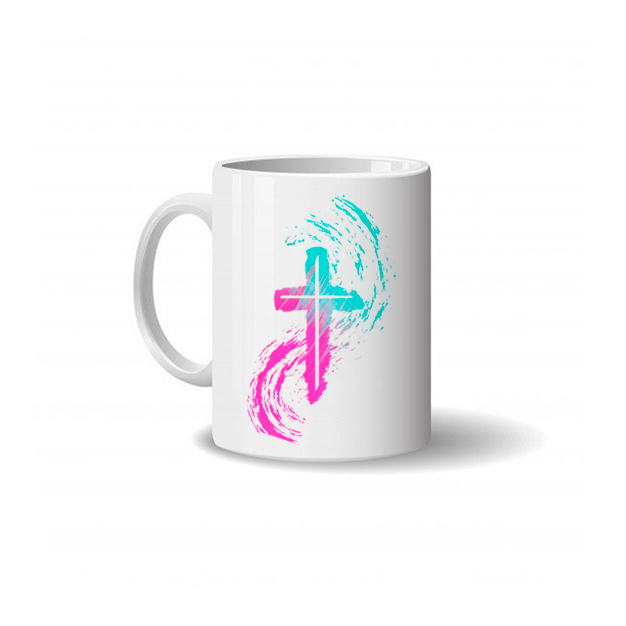 Taza cruz fosforescente