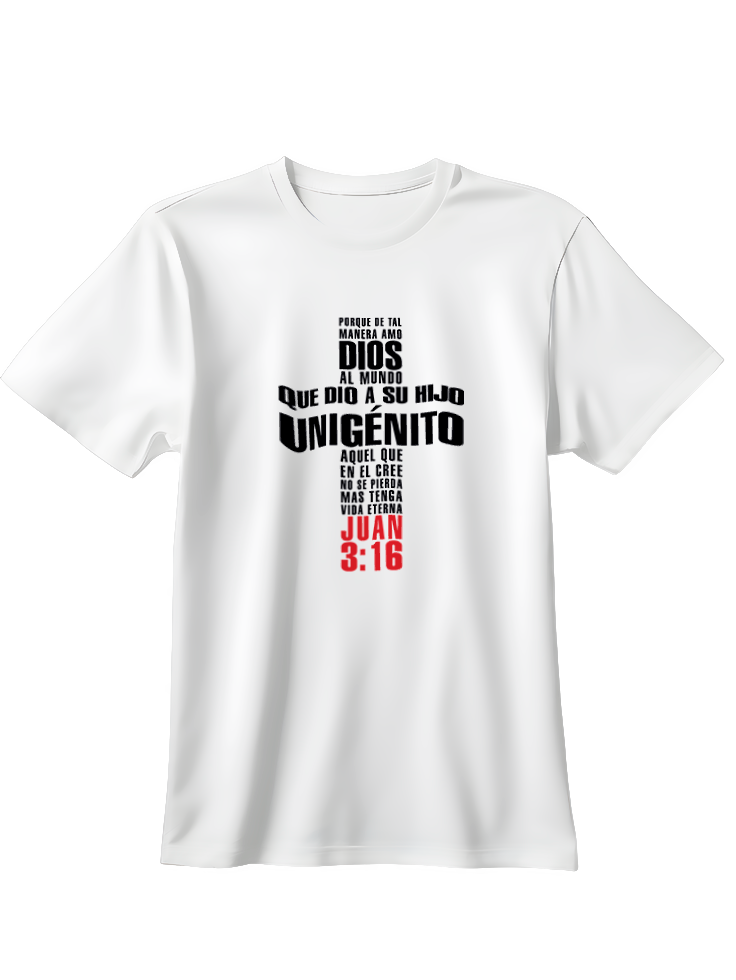 Camiseta Amo Dios al mundo que dio a su hijo