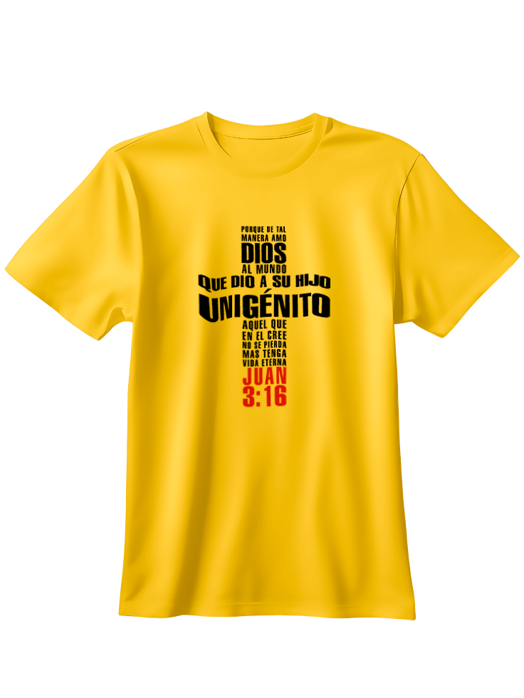 Camiseta Amo Dios al mundo que dio a su hijo