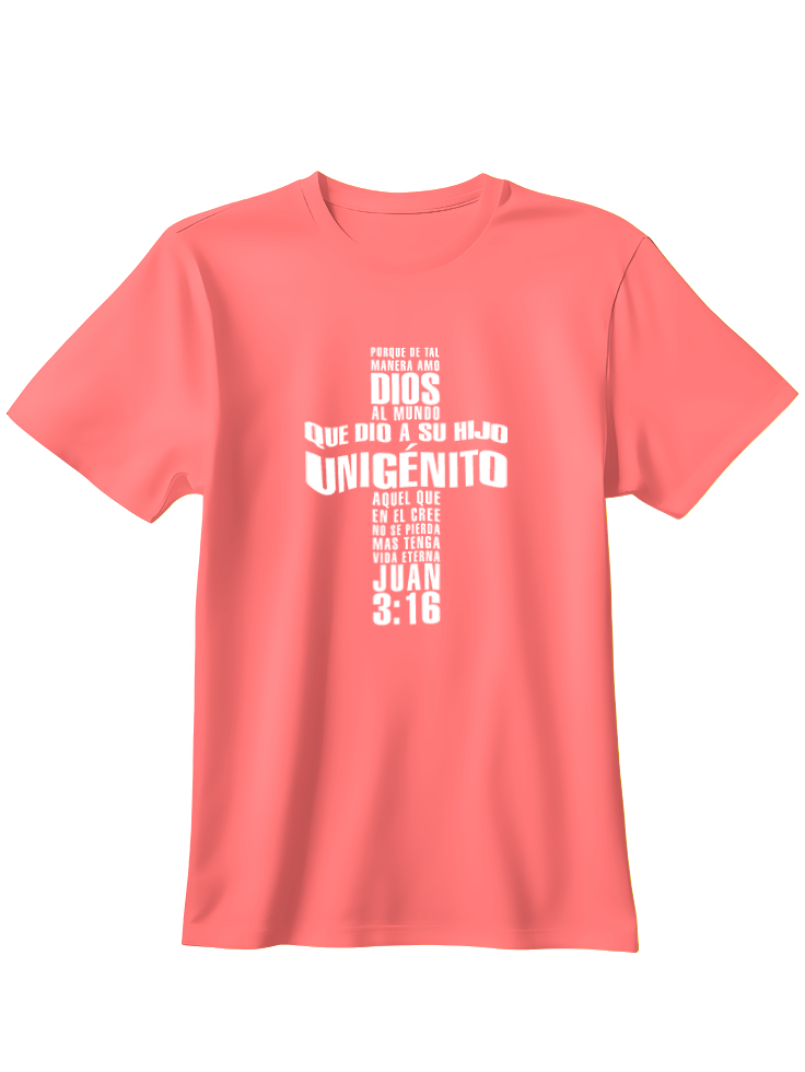 Camiseta Amo Dios al mundo que dio a su hijo