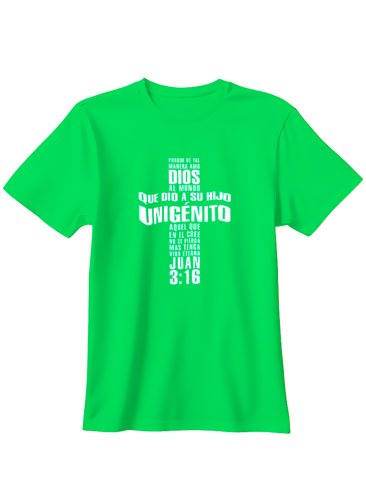 Camiseta Amo Dios al mundo que dio a su hijo