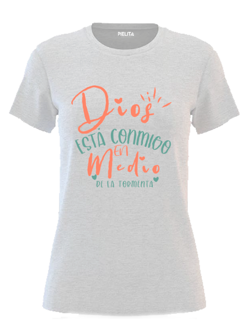 Blusa Dios esta conmigo en medio de la tormenta