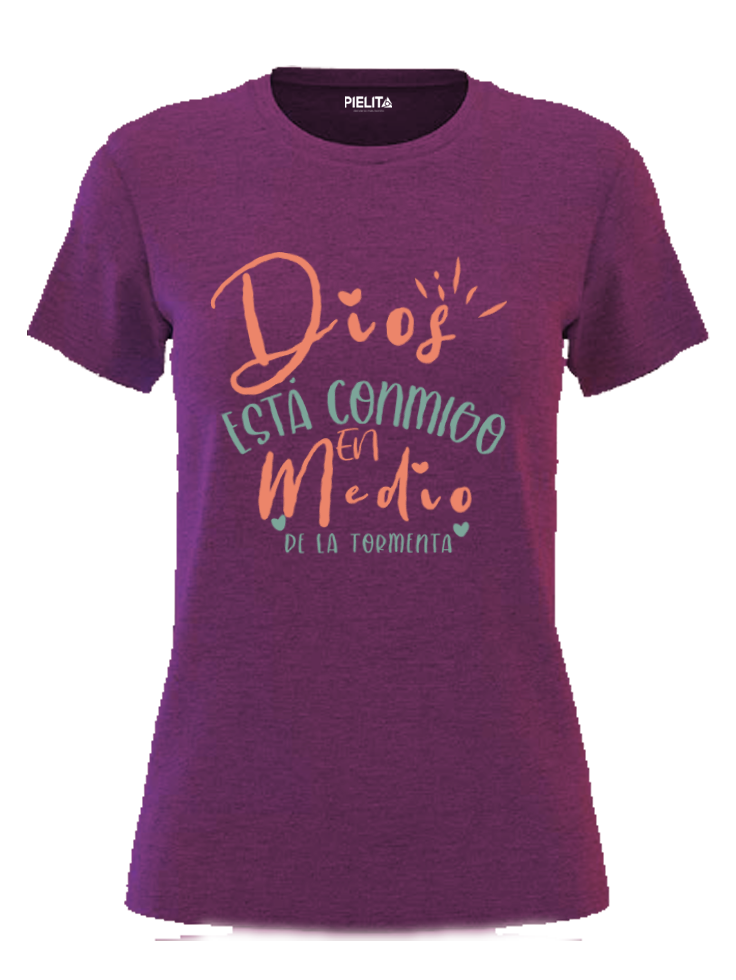 Blusa Dios esta conmigo en medio de la tormenta