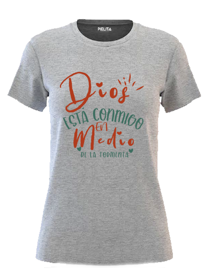 Blusa Dios esta conmigo en medio de la tormenta