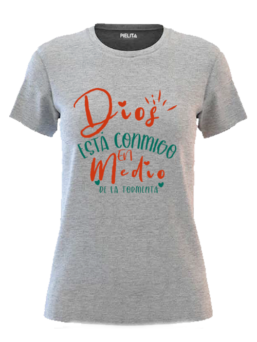 Blusa Dios esta conmigo en medio de la tormenta