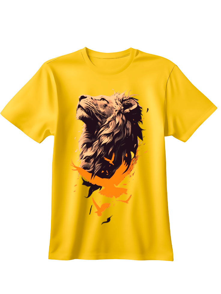 Camiseta León y ave