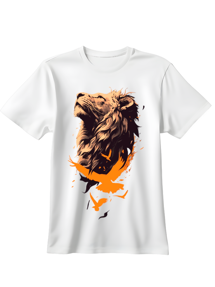 Camiseta León y ave