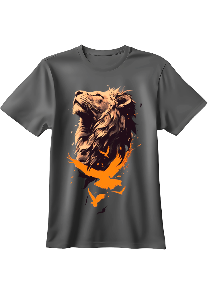 Camiseta León y ave