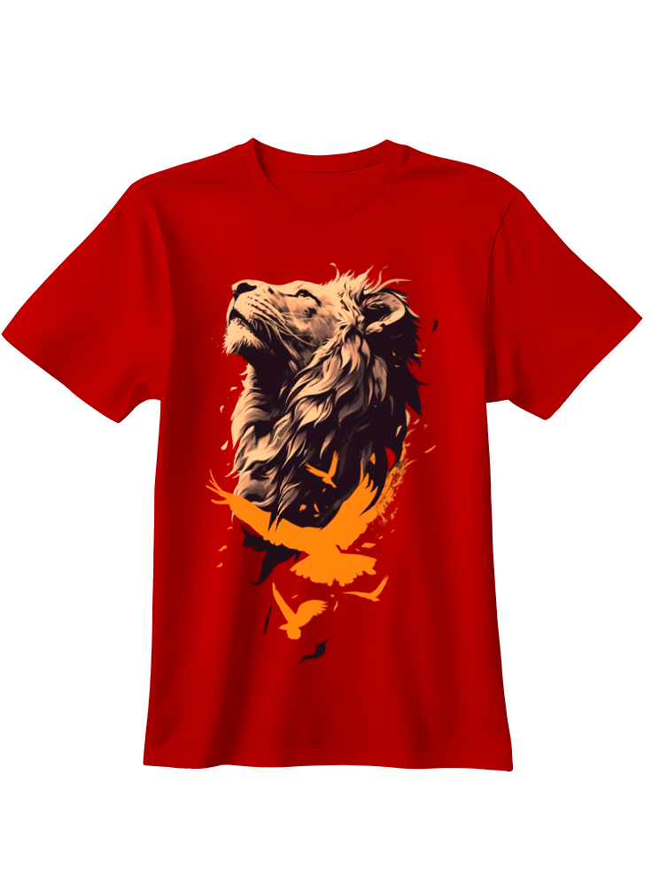 Camiseta León y ave