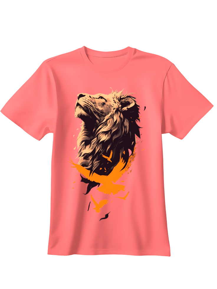 Camiseta León y ave
