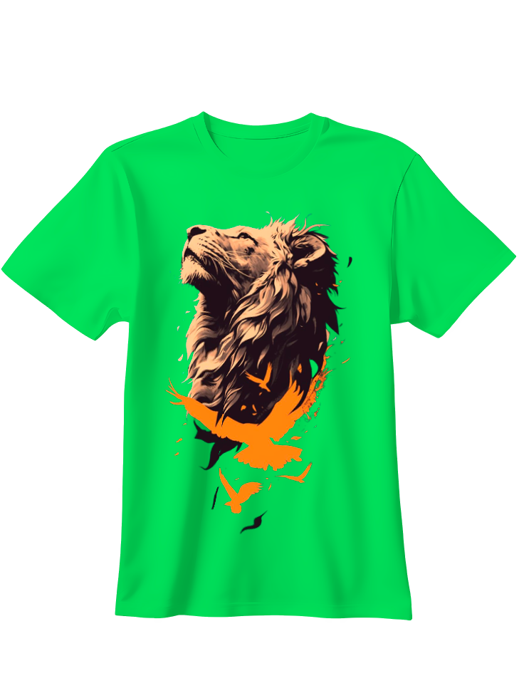 Camiseta León y ave