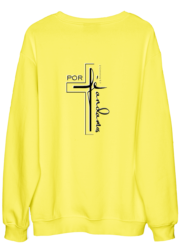 Sudadera cruz por fe andamos