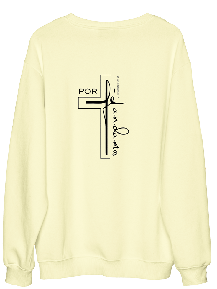 Sudadera cruz por fe andamos