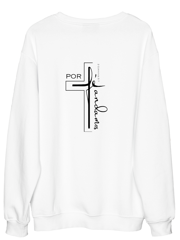 Sudadera cruz por fe andamos